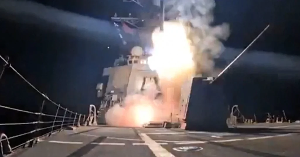 Tomahawk missiles launched from U.S. Navy vessels